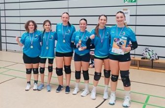 Erfolgreiche Volleyball-Mädchen